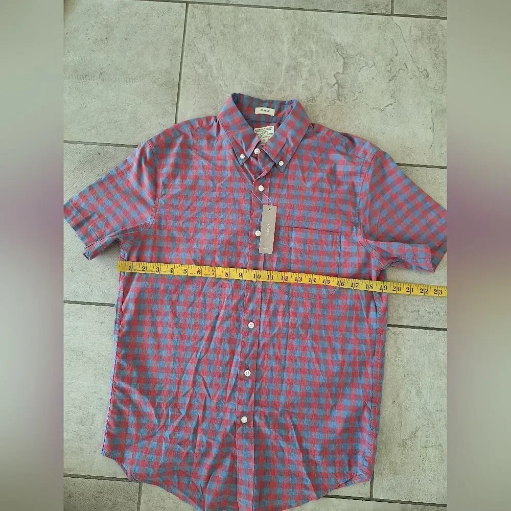 J.Crew red blue color cotton button‎ doewn shirts size S